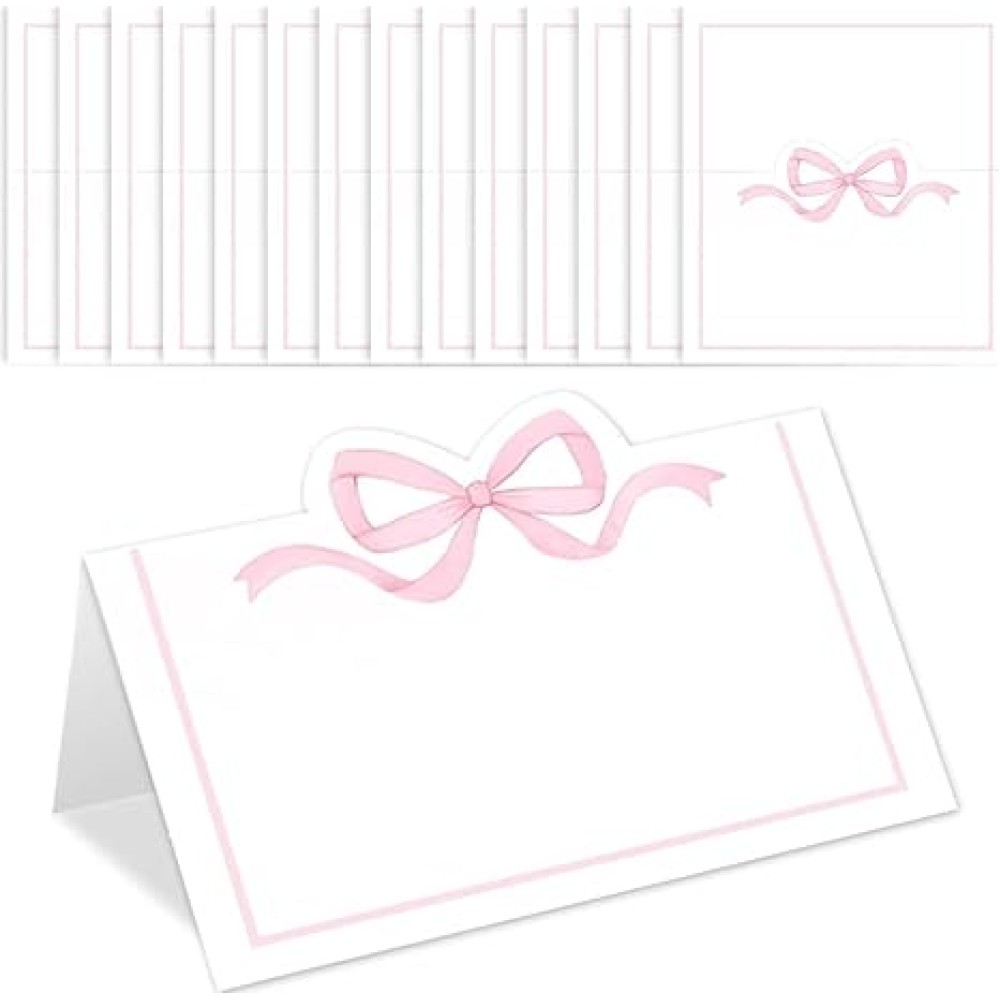 Blue Bow Place Cards