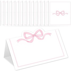 Blue Bow Place Cards