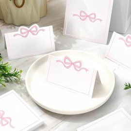 Blue Bow Place Cards